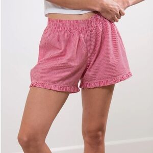 Doen red gingham lookalike shorts!